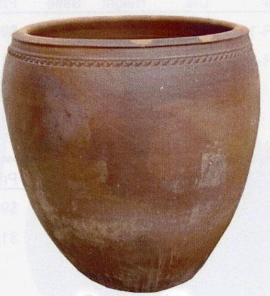 Large Urn Planter Rustic Asian Pottery Banana Urn